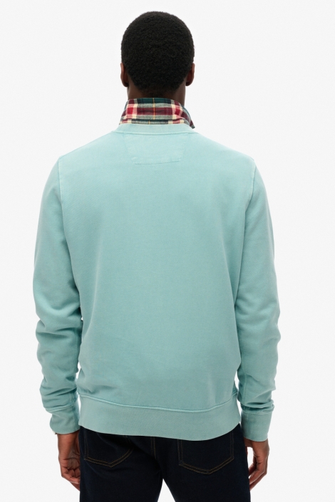 Superdry blauwe heren sweater | Model achteraanzicht