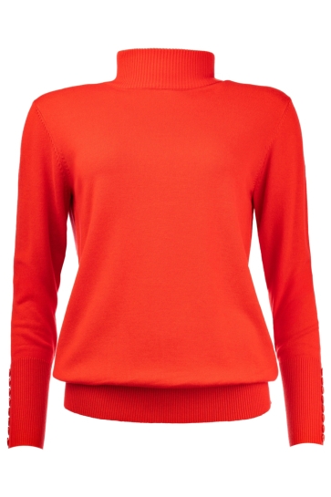 NED Trui BELNA LS RMB BREI 25W1 U106 31 533 tomato