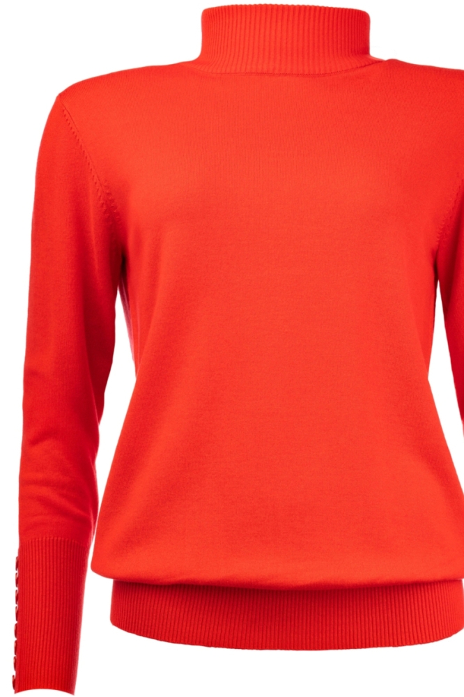 NED rode dames trui | Close up