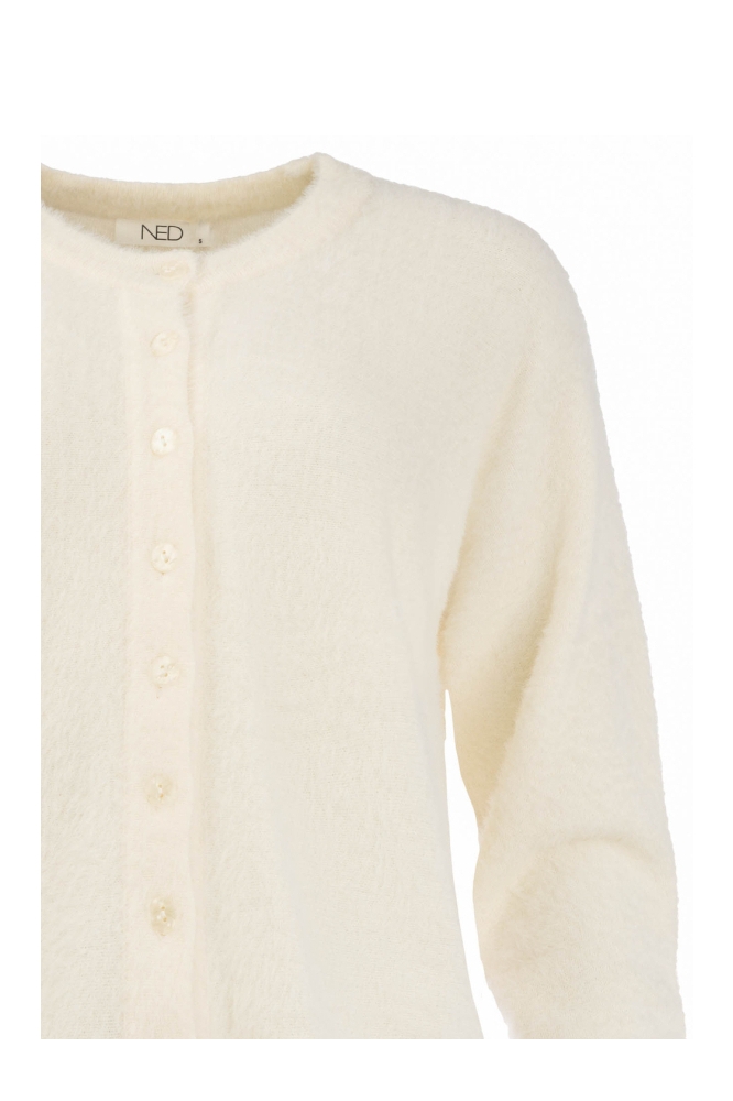 NED ecru dames vest | Close up