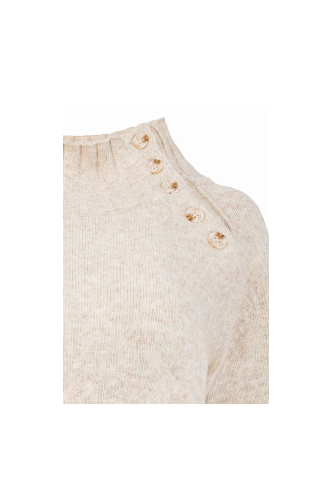NED beige dames trui | Close up