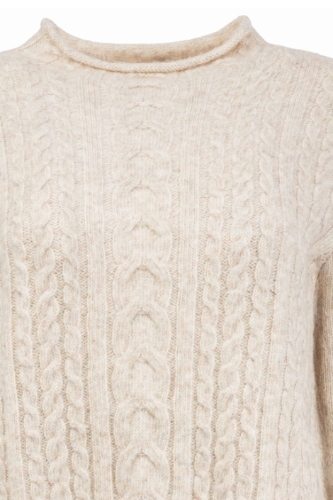 NED beige dames trui | Close up