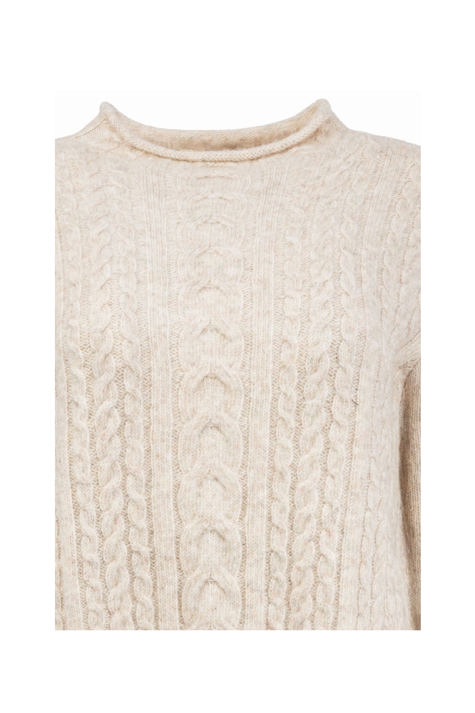 NED beige dames trui | Close up