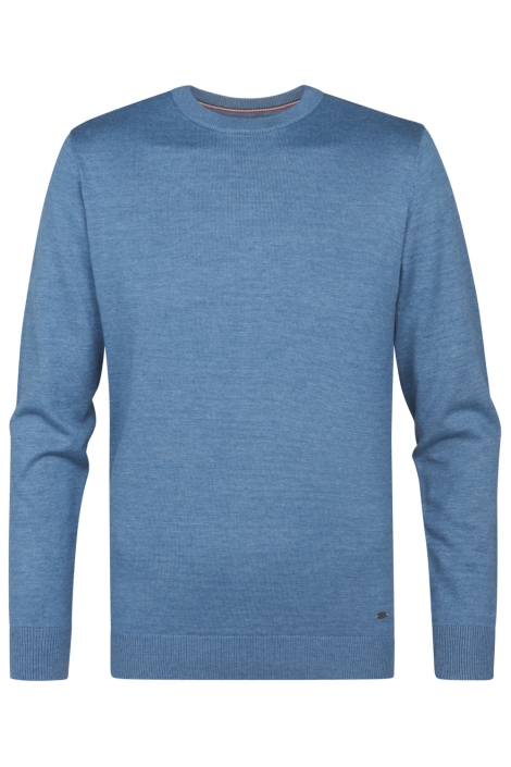 Petrol Industries blauwe heren trui | Vooraanzicht