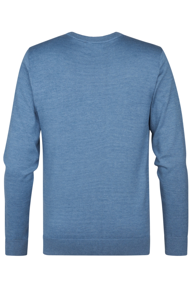 Petrol Industries blauwe heren trui | Achteraanzicht