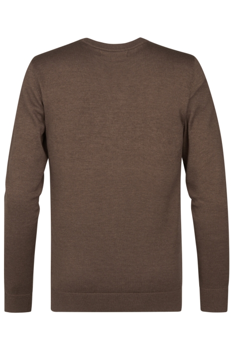Petrol Industries bruine heren trui | Achteraanzicht