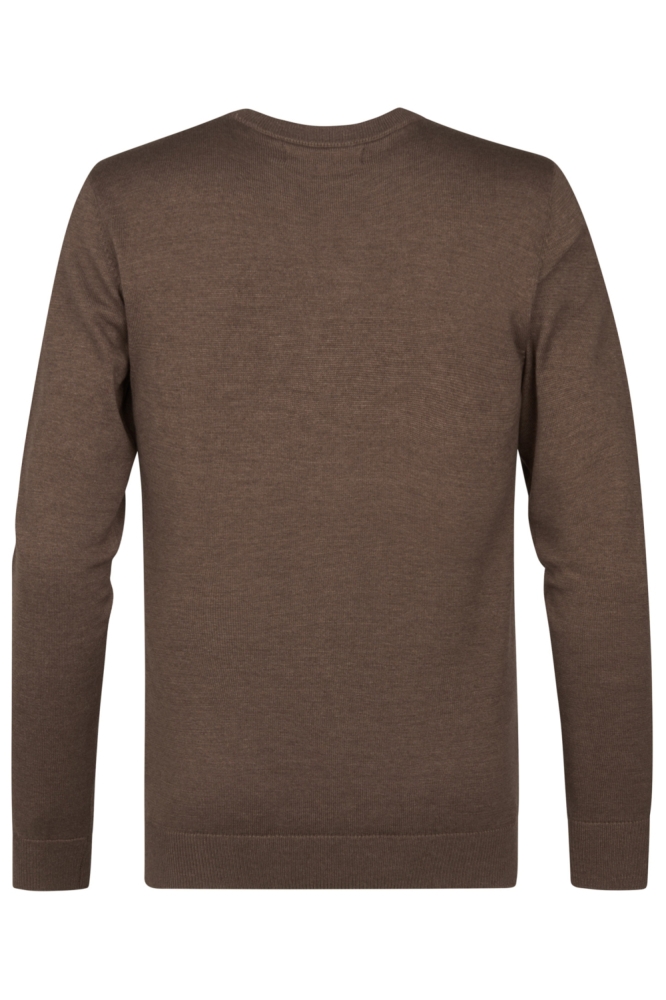 Petrol Industries bruine heren trui | Achteraanzicht