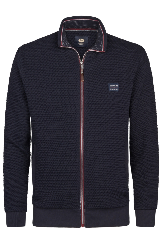 Petrol Industries blauwe heren vest | Vooraanzicht