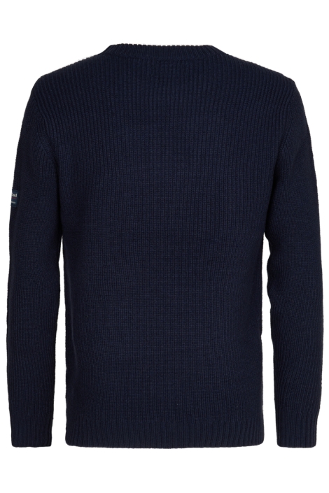 Petrol Industries blauwe heren trui | Achteraanzicht