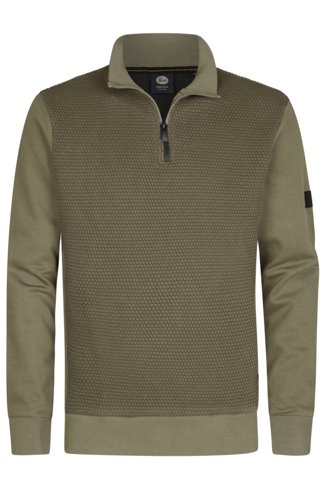 Petrol Industries groene heren trui | Vooraanzicht