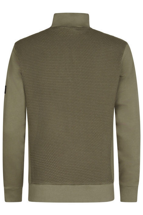 Petrol Industries groene heren trui | Achteraanzicht