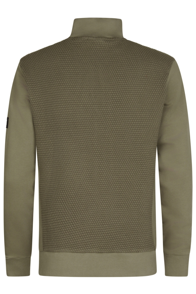 Petrol Industries groene heren trui | Achteraanzicht