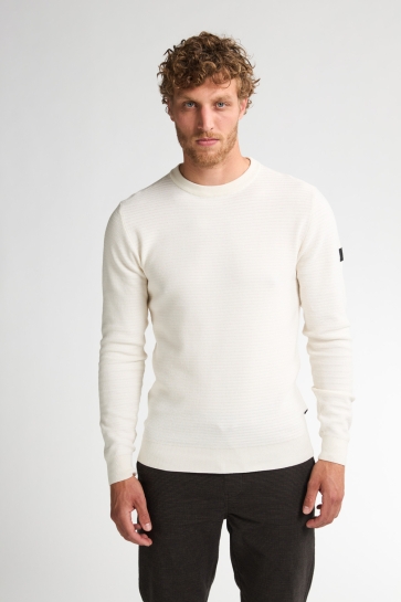 Petrol Industries GESTRUCTUREERDE TRUI MET RONDE HALS M 3050 KWR213 0112 Seashell