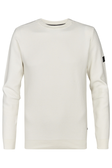 Petrol Industries beige heren trui | Vooraanzicht