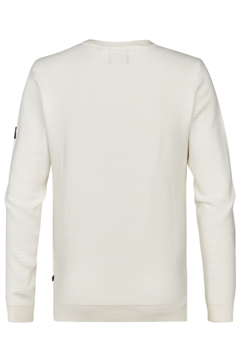 Petrol Industries beige heren trui | Achteraanzicht