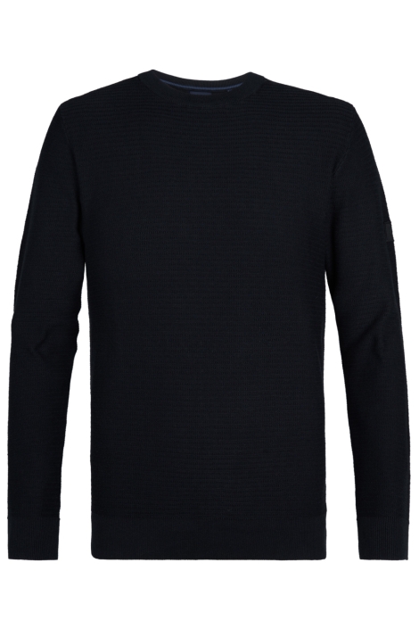 Petrol Industries zwarte heren trui | Vooraanzicht