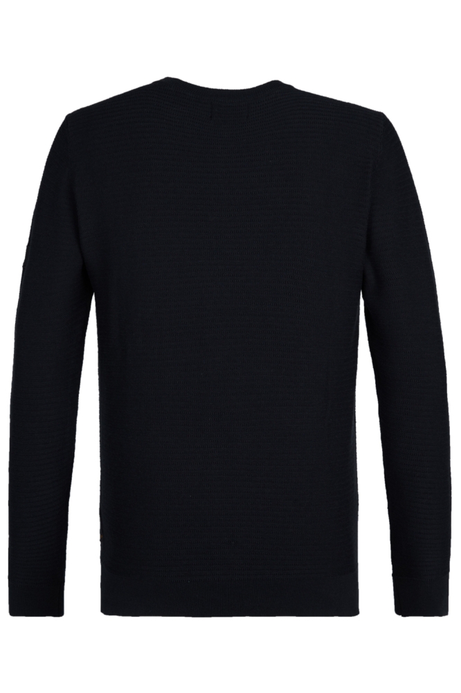 Petrol Industries zwarte heren trui | Achteraanzicht