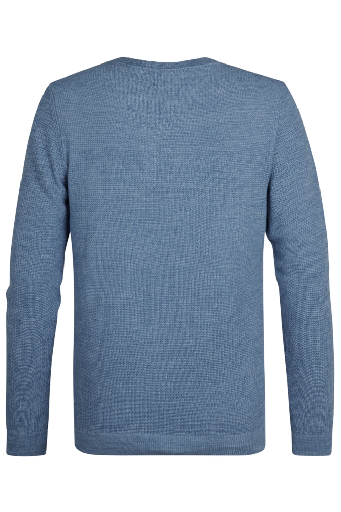 Petrol Industries blauwe heren trui | Achteraanzicht