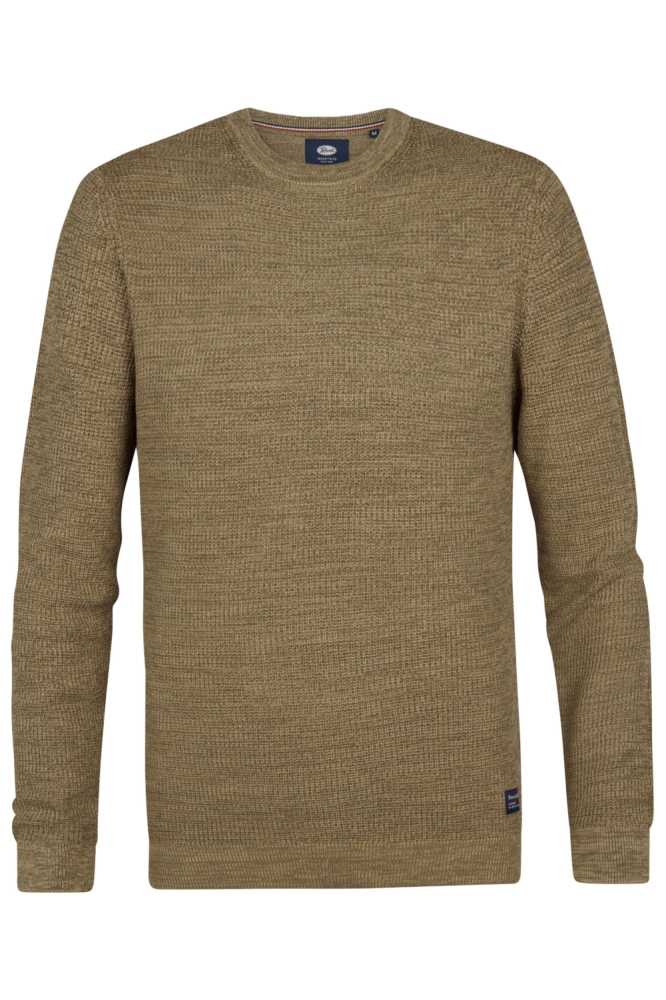 Petrol Industries camel heren trui | Vooraanzicht