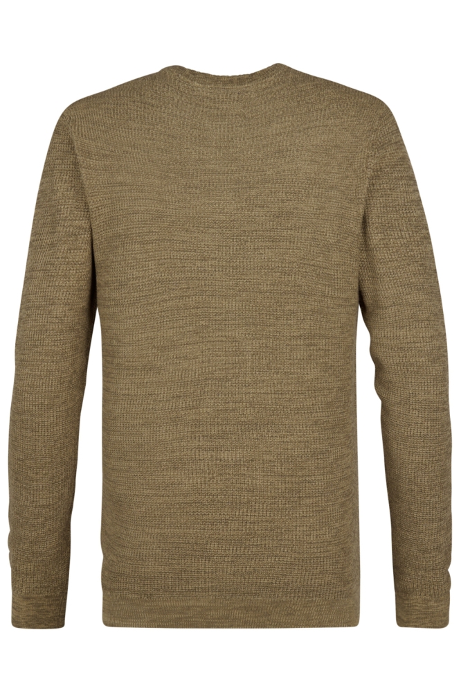 Petrol Industries camel heren trui | Achteraanzicht