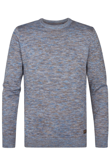 Petrol Industries blauwe heren trui | Vooraanzicht