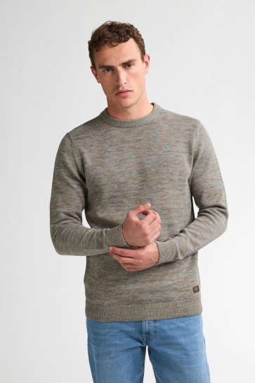 Petrol Industries KNITWEAR RONDE HALS BASIC M 3050 KWR240 6174 Mossy Stone