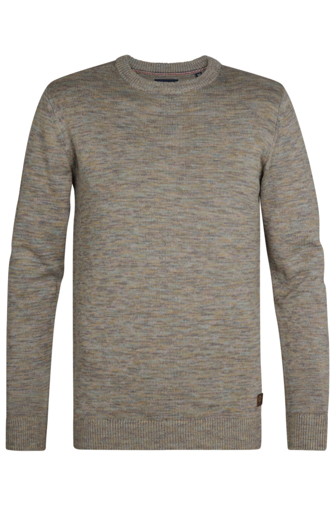 Petrol Industries groene heren trui | Vooraanzicht