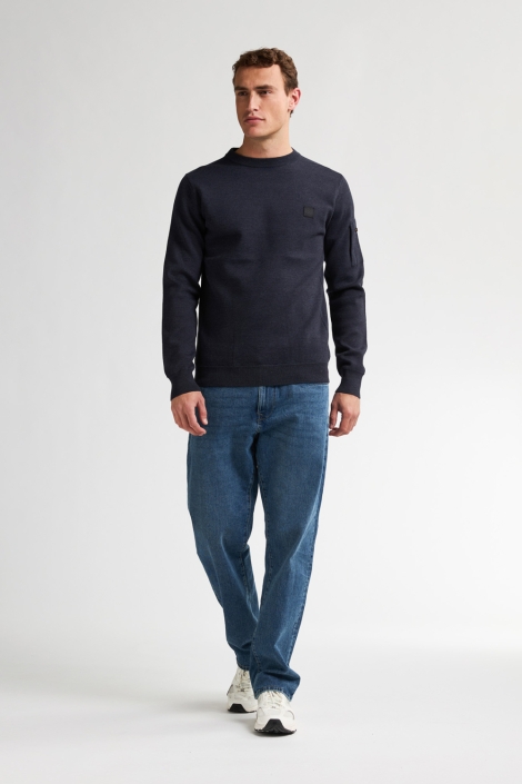 Petrol Industries blauwe heren trui | Model