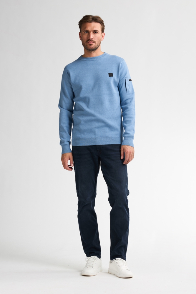 Petrol Industries blauwe heren trui | Model