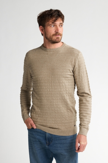 Petrol Industries Trui KNITTED SWEATER THORNEWOOD M 3050 KWR269 7146 Tan