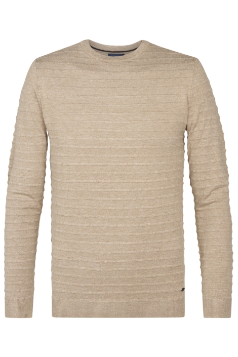 Petrol Industries camel heren trui | Vooraanzicht