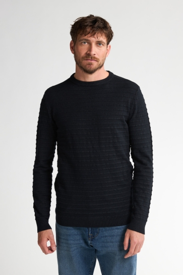 Petrol Industries Trui KNITTED SWEATER THORNEWOOD M 3050 KWR269 9111 Deep Black