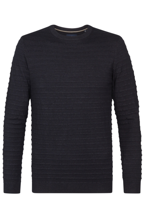 Petrol Industries zwarte heren trui | Vooraanzicht