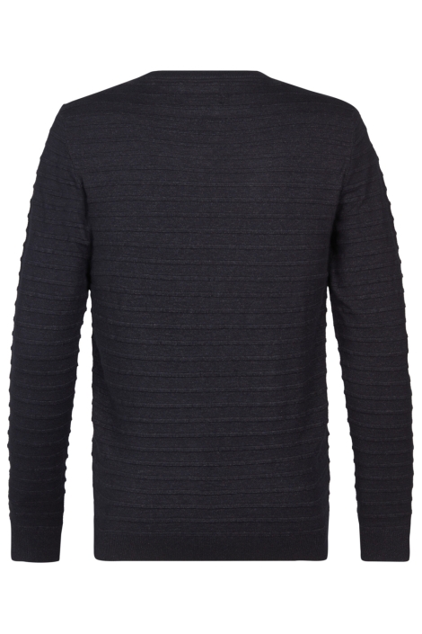 Petrol Industries zwarte heren trui | Achteraanzicht