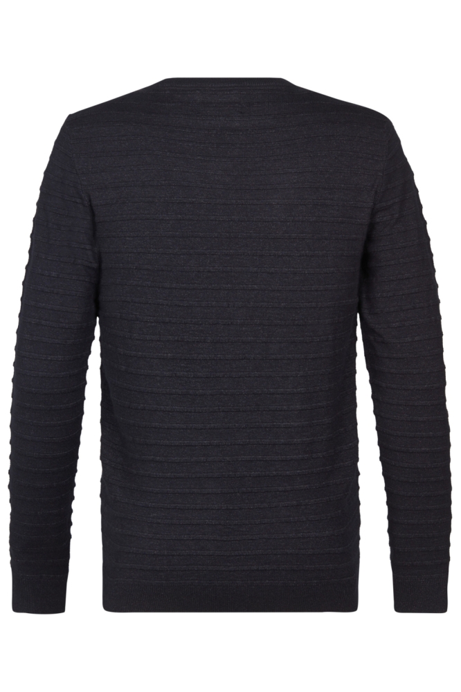 Petrol Industries zwarte heren trui | Achteraanzicht