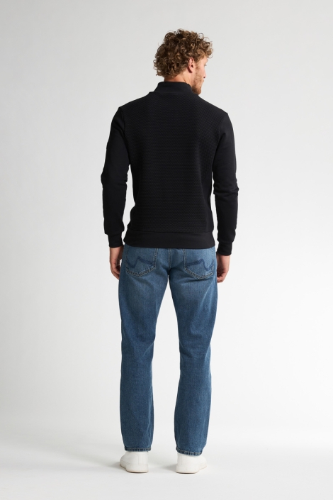 Petrol Industries zwarte heren sweater | Model