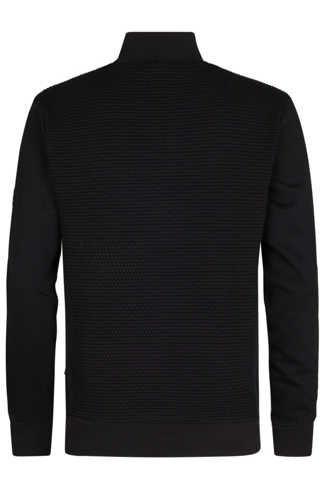 Petrol Industries zwarte heren sweater | Achteraanzicht