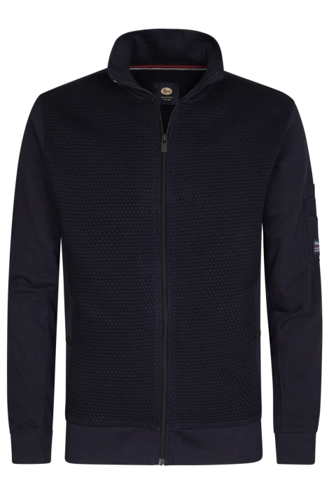 Petrol Industries blauwe heren vest | Vooraanzicht