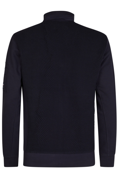 Petrol Industries blauwe heren vest | Achteraanzicht