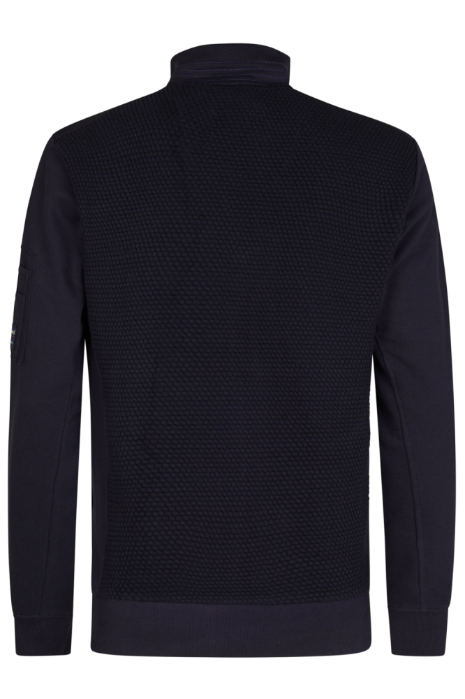 Petrol Industries blauwe heren vest | Achteraanzicht