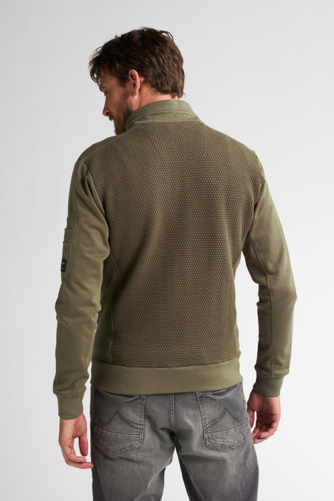 Petrol Industries groene heren vest | Model achteraanzicht