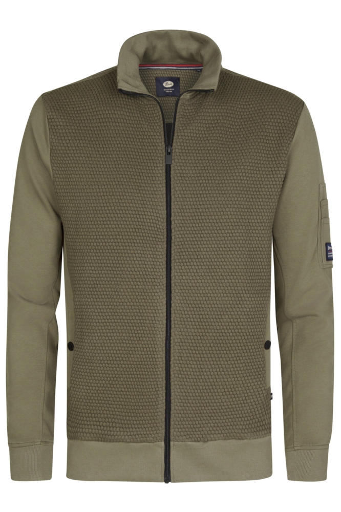 Petrol Industries groene heren vest | Vooraanzicht