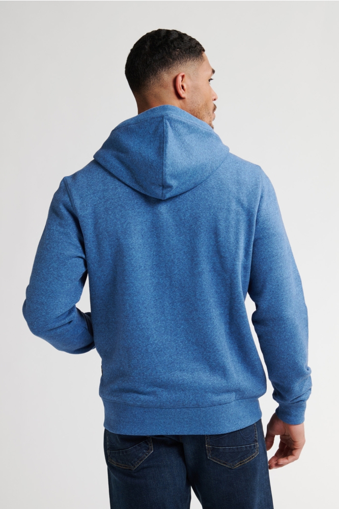 Petrol Industries blauwe heren vest | Model achteraanzicht