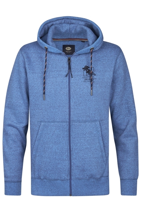 Petrol Industries blauwe heren vest | Vooraanzicht