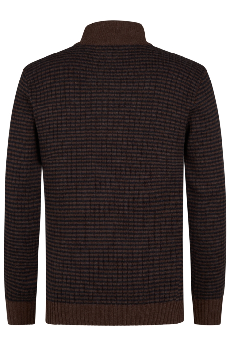 Petrol Industries bruine heren trui | Achteraanzicht