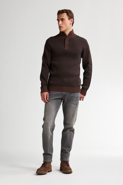 Petrol Industries bruine heren trui | Model