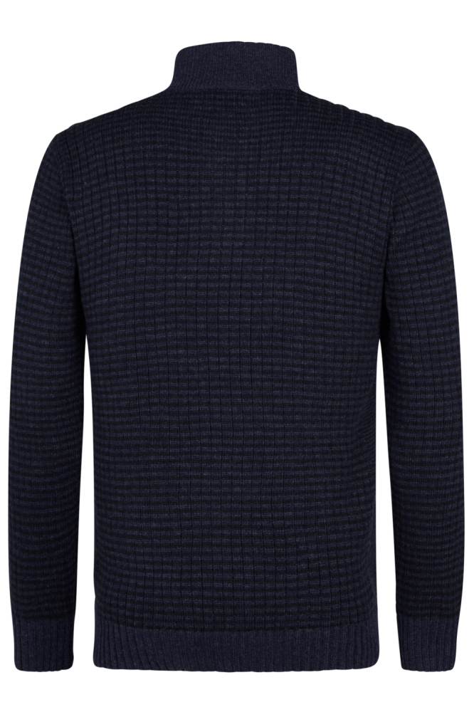 Petrol Industries blauwe heren trui | Achteraanzicht