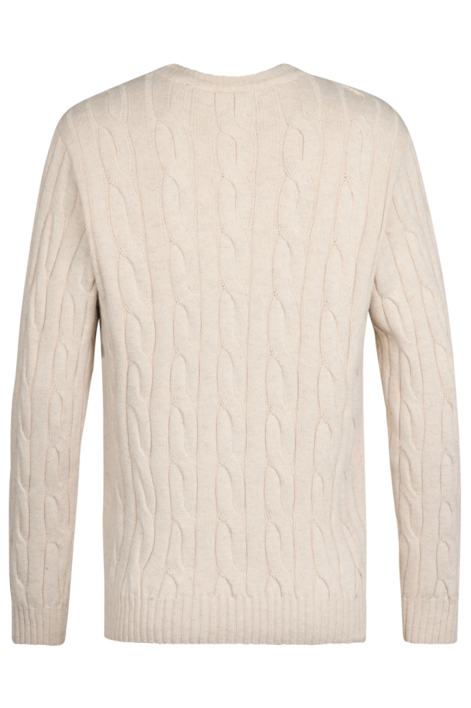 Petrol Industries beige heren trui | Achteraanzicht