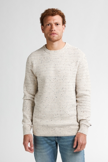 Petrol Industries CABLE KNIT JUMPER MADISON M 3050 KWR222 0009 ANTIQUE WHITE MELEE