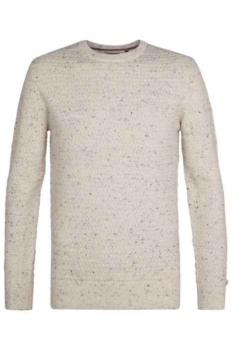 Petrol Industries beige heren trui | Vooraanzicht
